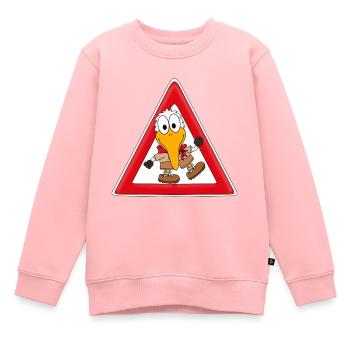 ACHTUNG WANDERVOGEL - Kinder Premium Organic Sweatshirt - Rosa - Vorne - AI Model Kid Female (0cm)