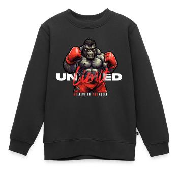 illimité Boxing Gorilla - Sweat Premium enfant bio - noir - Devant - AI Model Kid Female (0cm)
