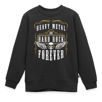 Heavy Metal Black Metal Rockabilly - Sweat Premium enfant bio - noir - Devant - AI Model Kid Female (0cm)