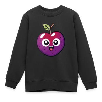 Prune Kawaii - Sweat Premium enfant bio - noir - Devant - AI Model Kid Female (0cm)