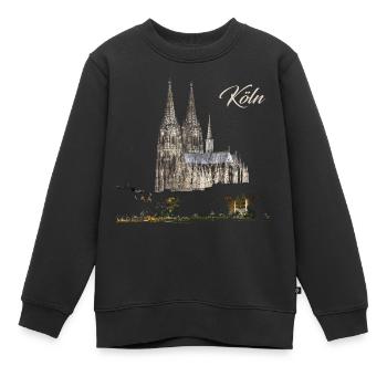 Köln - Kinder Premium Organic Sweatshirt - Schwarz - Vorne - AI Model Kid Female (0cm)