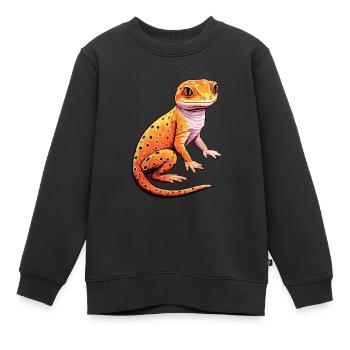 Leopard Gecko - Chromatische Melodien - Kinder Premium Organic Sweatshirt - Schwarz - Vorne - AI Model Kid Female (0cm)