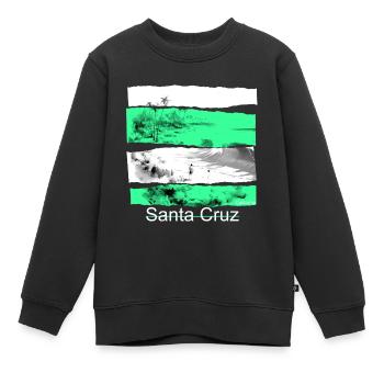 Chemise Santa Cruz Vintage Rétro 70s 80s CA - Sweat Premium enfant bio - noir - Devant - AI Model Kid Female (0cm)