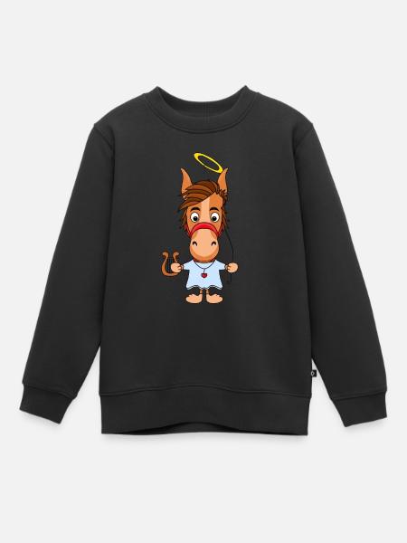 PFERD - PONY - ENGEL - Kinder Premium Organic Sweatshirt - Schwarz