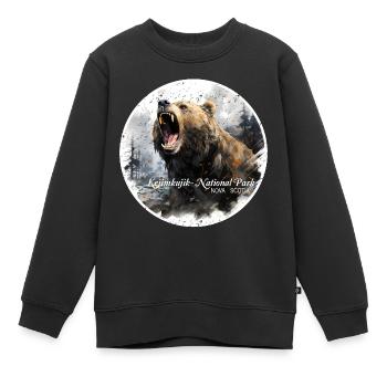 Parc national Kejimkujik - Sweat Premium enfant bio - noir - Devant - AI Model Kid Female (0cm)
