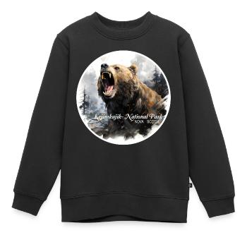 Parc national Kejimkujik - Sweat Premium enfant bio - noir - Devant - AI Model Kid Female (0cm)