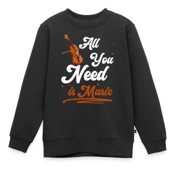 Musiker Trinkgeld Stadtmusiker Entertainer - Kinder Premium Organic Sweatshirt - Schwarz - Vorne - AI Model Kid Female (0cm)