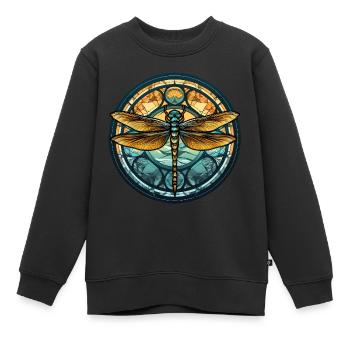 Libelle - Kinder Premium Organic Sweatshirt - Schwarz - Vorne - AI Model Kid Female (0cm)
