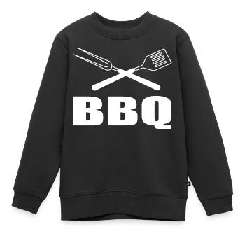 BBQ - Kinder Premium Organic Sweatshirt - Schwarz - Vorne - AI Model Kid Female (0cm)