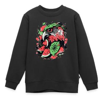 Brazi le faucon - Sweat Premium enfant bio - noir - Devant - AI Model Kid Female (0cm)