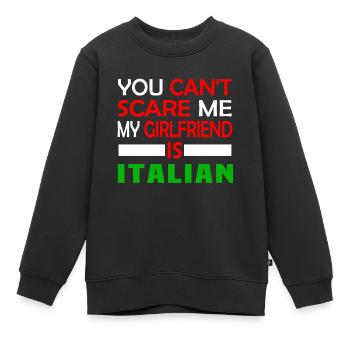 Petite amie italienne - Sweat Premium enfant bio - noir - Devant - AI Model Kid Female (0cm)