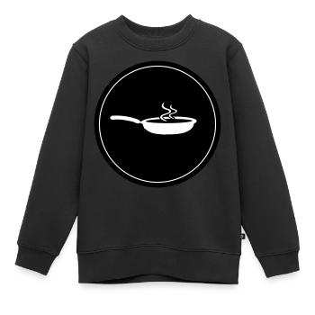 Cuisson à la poêle - Sweat Premium enfant bio - noir - Devant - AI Model Kid Female (0cm)