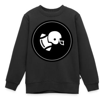Football Icon - Kinder Premium Organic Sweatshirt - Schwarz - Vorne - AI Model Kid Female (0cm)