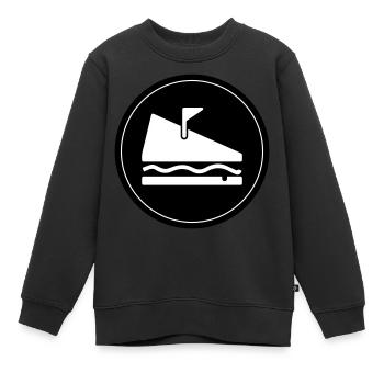 Sandwich Symbol Toast Imbiss - Kinder Premium Organic Sweatshirt - Schwarz - Vorne - AI Model Kid Female (0cm)