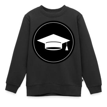 Diplôme d’étudiant - Sweat Premium enfant bio - noir - Devant - AI Model Kid Female (0cm)