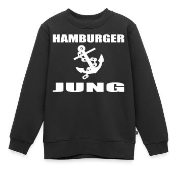 Hamburg - Kinder Premium Organic Sweatshirt - Schwarz - Vorne - AI Model Kid Female (0cm)