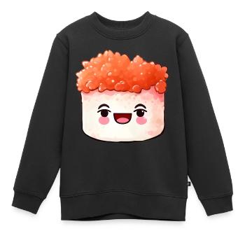 Sushi - Sweat Premium enfant bio - noir - Devant - AI Model Kid Female (0cm)