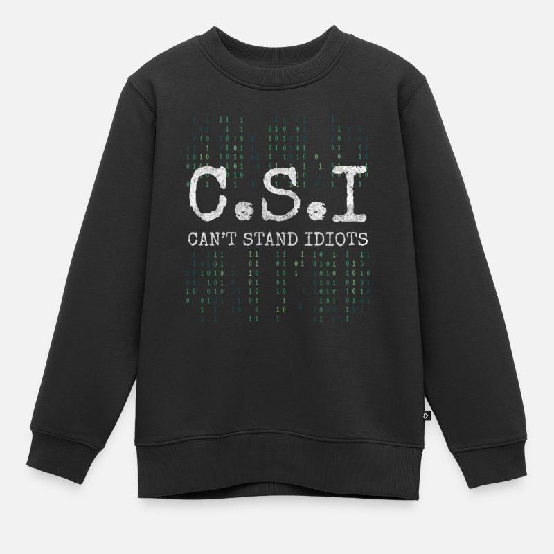Autodérision d’un collègue idiot - Sweat Premium enfant bio - noir