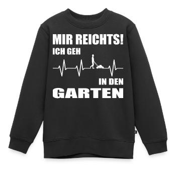 Garten - Kinder Premium Organic Sweatshirt - Schwarz - Vorne - AI Model Kid Female (0cm)