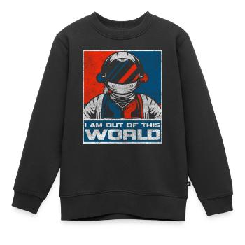 Univers Stellaire Cosmos - Sweat Premium enfant bio - noir - Devant - AI Model Kid Female (0cm)
