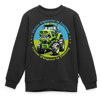 Traktorflüsterer in der Ausbildung - Kinder Premium Organic Sweatshirt - Schwarz - Vorne - AI Model Kid Female (0cm)