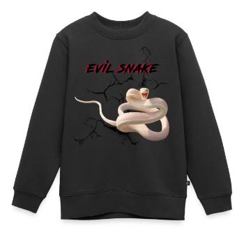 Evil Snake - Kids Premium Organic Sweatshirt - black - Front - AI Model Kid Female (0cm)
