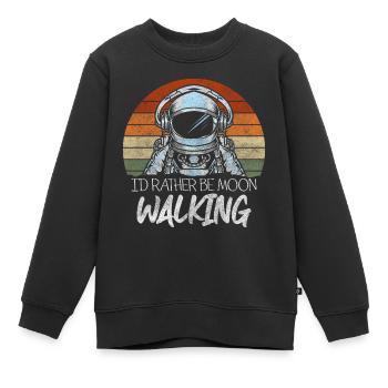Weltraum Planet Schwerelos Galaxie - Kinder Premium Organic Sweatshirt - Schwarz - Vorne - AI Model Kid Female (0cm)