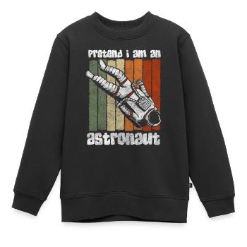Astronaut Kosmos - Kinder Premium Organic Sweatshirt - Schwarz - Vorne - AI Model Kid Female (0cm)
