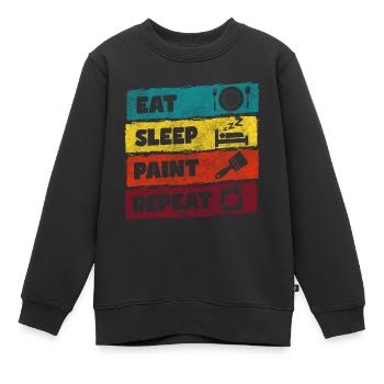 Lackierer Spraydose Handwerk - Kinder Premium Organic Sweatshirt - Schwarz - Vorne - AI Model Kid Female (0cm)