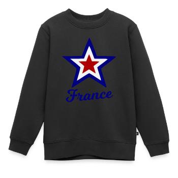 La maison en France - Sweat Premium enfant bio - noir - Devant - AI Model Kid Female (0cm)