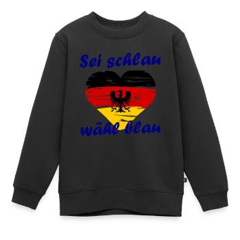 Der Deutschland Wahlkampf - Kinder Premium Organic Sweatshirt - Schwarz - Vorne - AI Model Kid Female (0cm)