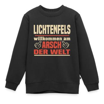 Lichtenfels - Kinder Premium Organic Sweatshirt - Schwarz - Vorne - AI Model Kid Female (0cm)