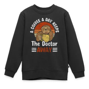 Morgenmuffel Espresso Cappuccino Energie - Kinder Premium Organic Sweatshirt - Schwarz - Vorne - AI Model Kid Female (0cm)