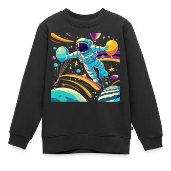 Astronaut - Kinder Premium Organic Sweatshirt - Schwarz - Vorne - AI Model Kid Female (0cm)