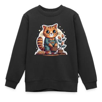 Landwirt - Kinder Premium Organic Sweatshirt - Schwarz - Vorne - AI Model Kid Female (0cm)
