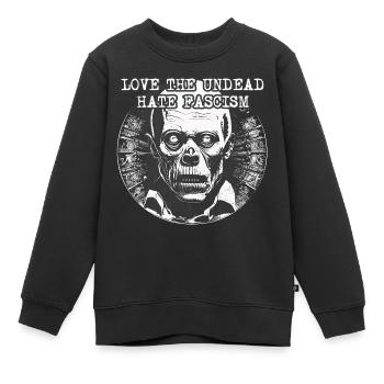 Zombie contre fascisme Zombies - Sweat Premium enfant bio - noir - Devant - AI Model Kid Female (0cm)