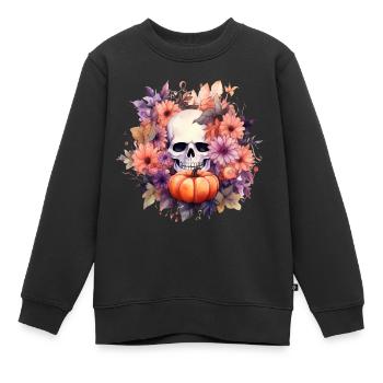 Chemise personnalisée, sweats à capuche, tasses, casquettes, sacs, gobelets - Sweat Premium enfant bio - noir - Devant - AI Model Kid Female (0cm)