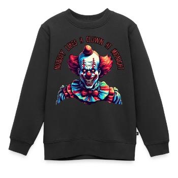 Niemand mag einen Clown um Mitternacht - Kinder Premium Organic Sweatshirt - Schwarz - Vorne - AI Model Kid Female (0cm)