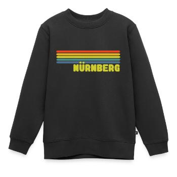 Nürnberg - Kinder Premium Organic Sweatshirt - Schwarz - Vorne - AI Model Kid Female (0cm)