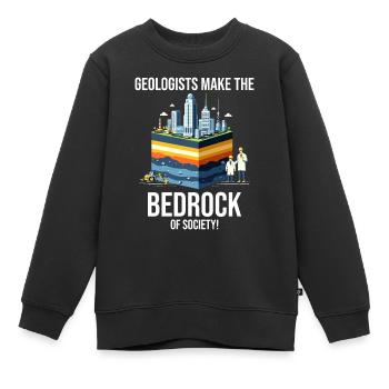 Géologues : le fondement de la société, géologique - Sweat Premium enfant bio - noir - Devant - AI Model Kid Female (0cm)