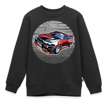 Jdm / Tuning / Turbocompresseur / Jantes / Chiptuning - Sweat Premium enfant bio - noir - Devant - AI Model Kid Female (0cm)