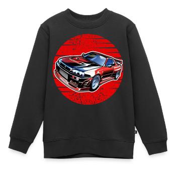 Jdm / Tuning / Turbocompresseur / Jantes / Chiptuning - Sweat Premium enfant bio - noir - Devant - AI Model Kid Female (0cm)