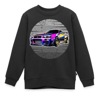 Jdm / Tuning / Turbocharger / Rims / Chiptuning - Kids Premium Organic Sweatshirt - black - Front - AI Model Kid Female (0cm)