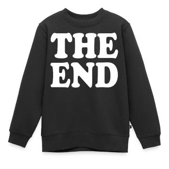 The end - Kinder Premium Organic Sweatshirt - Schwarz - Vorne - AI Model Kid Female (0cm)