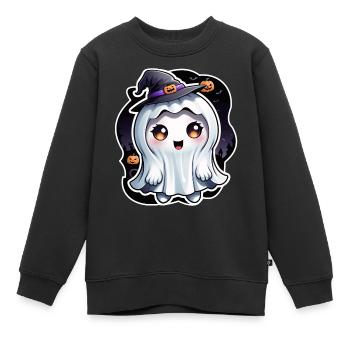 Happy Halloween Ghost Ghost Girl Magic Hat - Kids Premium Organic Sweatshirt - black - Front - AI Model Kid Female (0cm)
