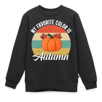 Automne - Sweat Premium enfant bio - noir - Devant - AI Model Kid Female (0cm)