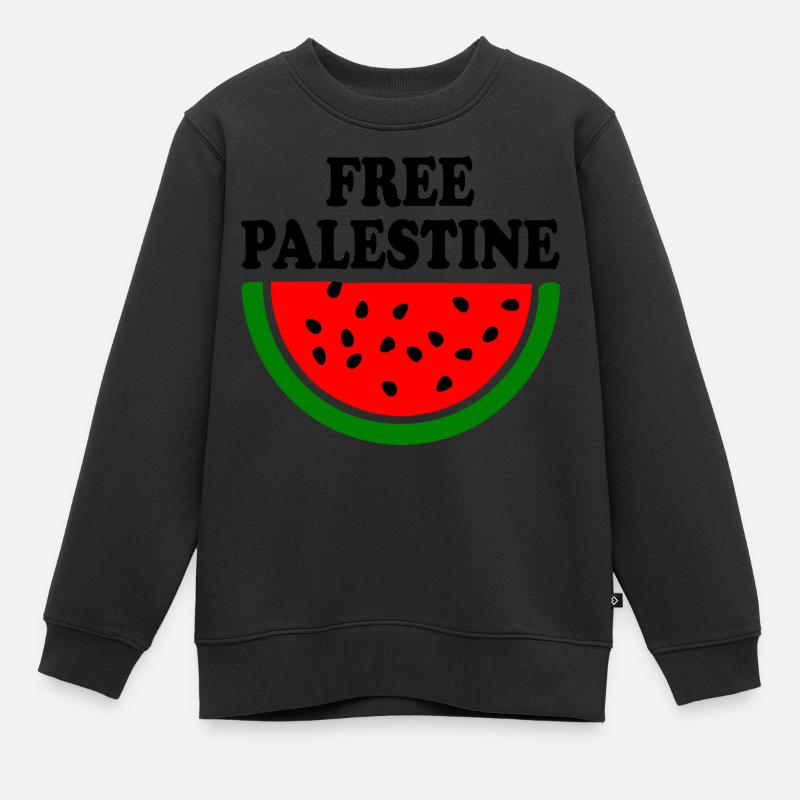 Free palestine Melon pastèque - Sweat Premium enfant bio - noir