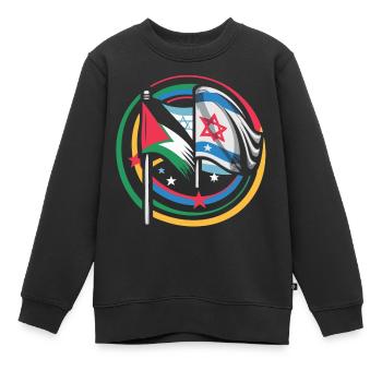 Einheit für den Frieden Flaggen Israels Palästina - Kinder Premium Organic Sweatshirt - Schwarz - Vorne - AI Model Kid Female (0cm)
