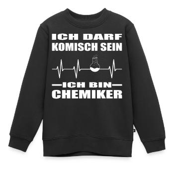 Chemie - Kinder Premium Organic Sweatshirt - Schwarz - Vorne - AI Model Kid Female (0cm)