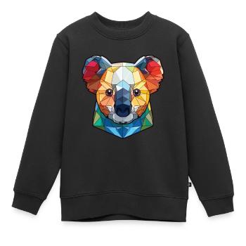 Koala buntes Aquarell Tier Haustier Illustration - Kinder Premium Organic Sweatshirt - Schwarz - Vorne - AI Model Kid Female (0cm)